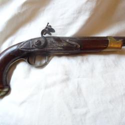 040) lot ancien pistolet garde du corps du roi a restaurer