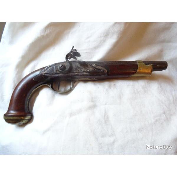 040) lot ancien pistolet garde du corps du roi a restaurer