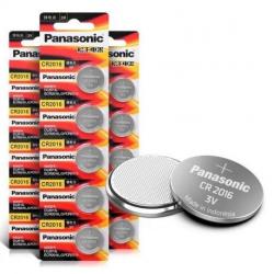 Lot de 10 Piles Plates bouton PANASONIC 3V CR2016 Lithium Ion Batteries