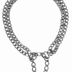 Collier d'arrêt, L-XL 60 cm/2,5 mm 2 rangs pour chien