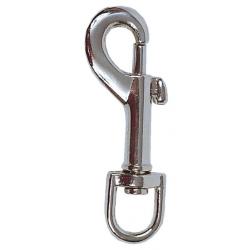 Mousqueton métal L. 90 mm pour chien