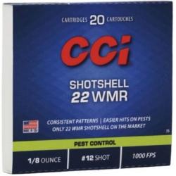 Munitions CCI 22WMR Pest Control Shotsell n*12 par 20