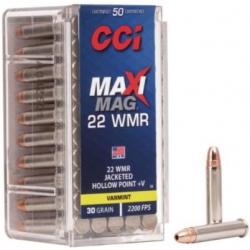Munitions CCI 22WMR Varmint Maxi Mag HP+V