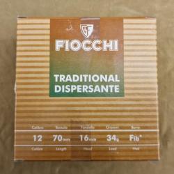 Cartouches  Fiocchi Traditional Dispersante cal. 12/70 plomb n°4 DESTOCKAGE!!!