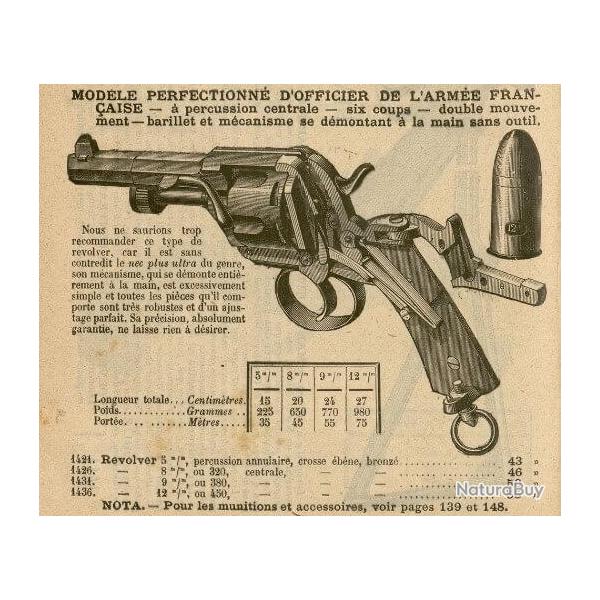 excellent revolver fagnus maquaire calibre 11 73 vente libre catgorie d