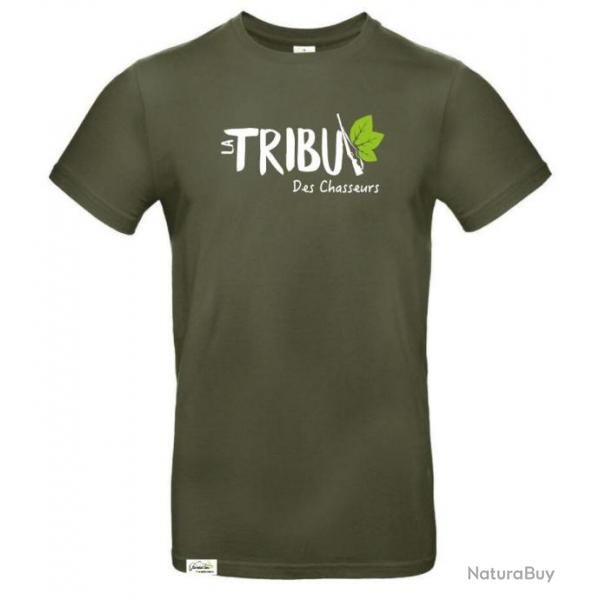 T-shirt kaki "La Tribu des Chasseurs"