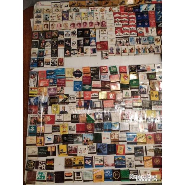 Lot de 370 paquets d'allumettes (vintage ww2, ww1, anne 70,80,90, voiture, journe de la femme...)