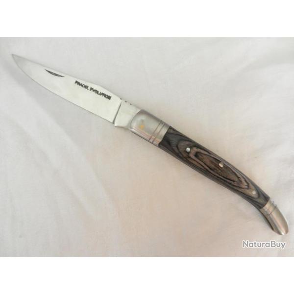 couteau Pradel Evolution - manche bois parkris gris/noir longueur 22 cm