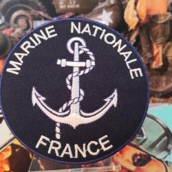 Patch brodé Marine Nationale - Diamètre : 90 mm