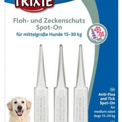 Protection anti-tiques et puces Spot-On pour chien de 15- 30 Kg