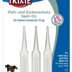 Protection anti-tiques et puces Spot-On pour chien jusqu'à 15 Kg