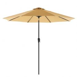 Parasol de jardin diamètre 3 m ombrelle protection UPF 50+ toile polyester octogonale inclinable ma