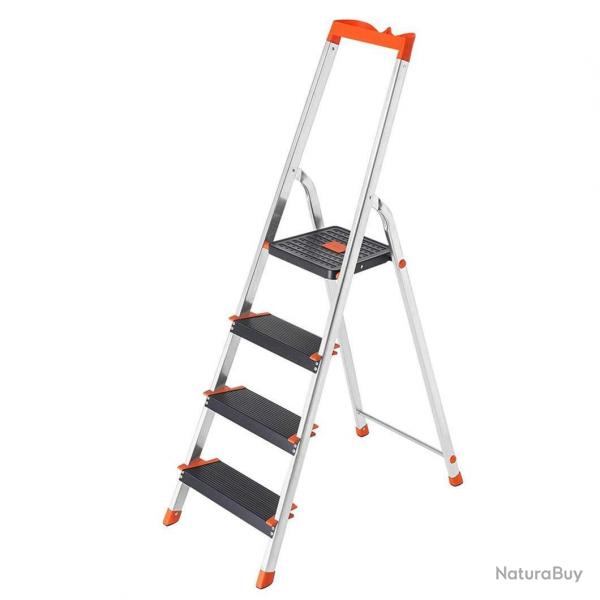 chelle 4 marches en aluminium escabeau largeur de la marche 12 cm pliable plateau  outil pieds an