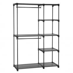 Armoire autoportante penderie pliable avec barre de suspension porte-vêtements organiseur de stocka