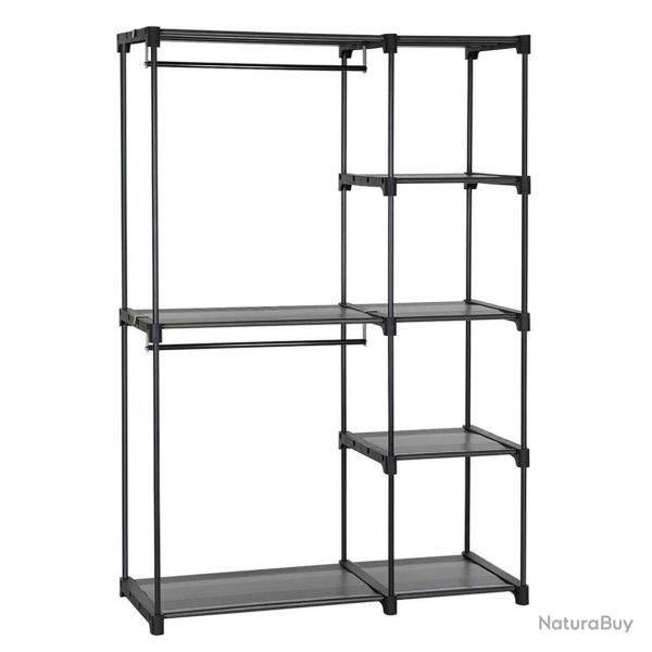 Armoire autoportante penderie pliable avec barre de suspension porte-vtements organiseur de stocka