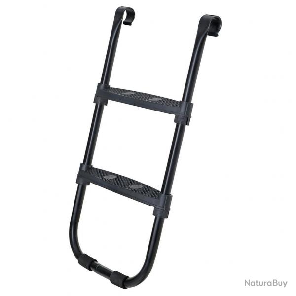 chelle de trampoline antidrapante hauteur 90 cm avec cadre mtallique et larges marches noir 12_0