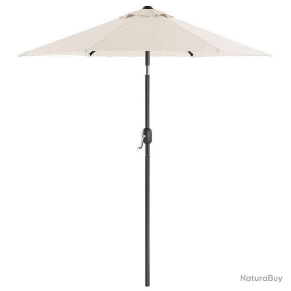 Parasol de jardin 2 m ombrelle mt et baleines en mtal inclinable socle non inclus pour jardin bal