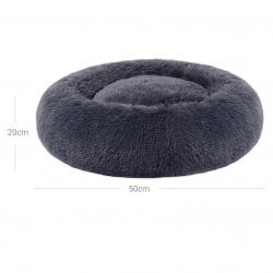 Panier pour chien lit pour chat doux 50 cm gris foncé 12_0001225