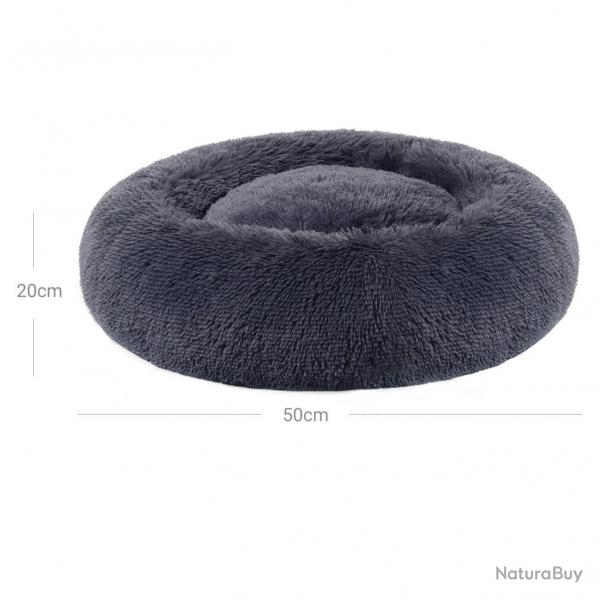 Panier pour chien lit pour chat doux 50 cm gris fonc 12_0001225