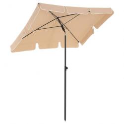 Parasol de balcon rectangulaire 1,8 x 1,25 m protection UPF 50+ ombrelle toile avec revêtement en P