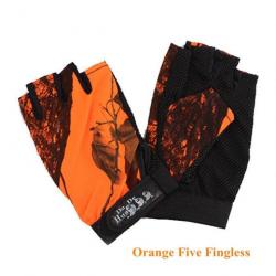 Gants de chasse mitaine - Camouflage orange