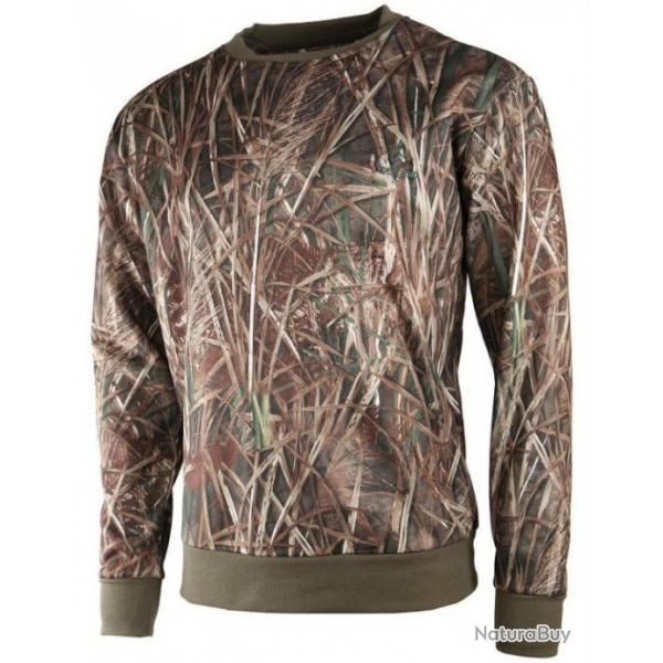 Sweat polaire camo roseaux TREELAND