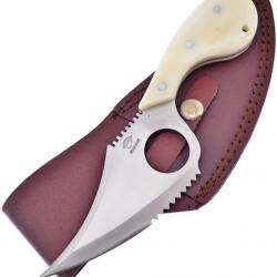 COUTEAU SKINNERS MANCHE OS ETUI EN CUIR  The Snook Smooth Bone