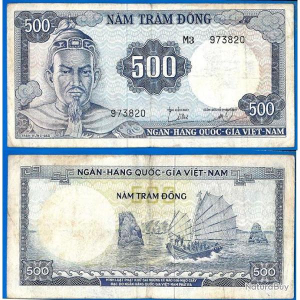 Vietnam Sud 500 Dong 1966 Billet Asie Bateau