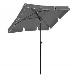 Parasol de balcon rectangulaire 1,8 x 1,25 m protection UPF 50+ ombrelle toile avec revêtement en p