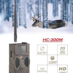 Caméra Chasse Suivi Sentiers Gibier, 16mp 1080P, HC300M, 2G MMS GSM SMTP