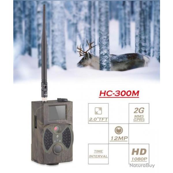 Camra Chasse Suivi Sentiers Gibier, 16mp 1080P, HC300M, 2G MMS GSM SMTP