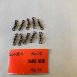 10 émerillon baril 3540 Bk n14. 12 kg noir vmc Pêche carnassier