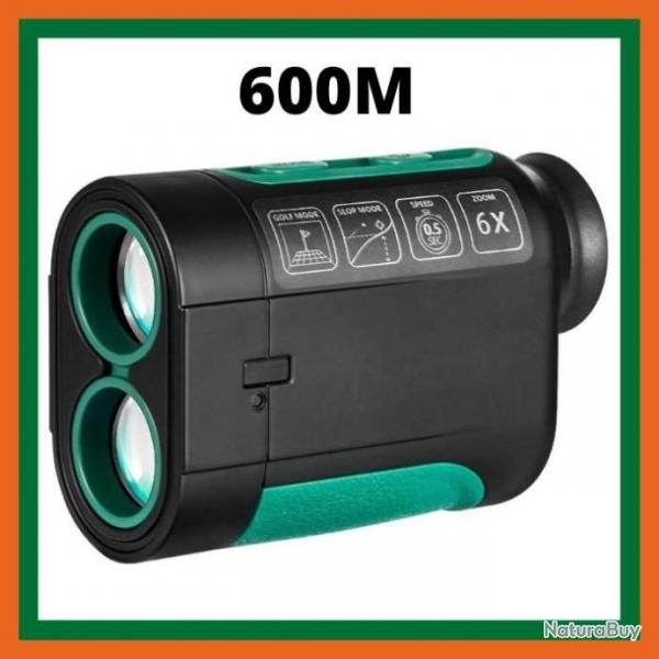 Tlmtre laser 600m - Grossissement 6x - Etanche - Noir et vert - Livraison gratuite et rapide