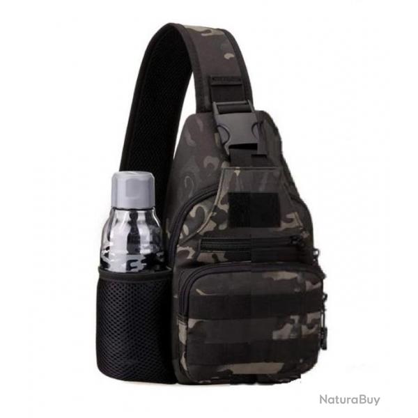 Sac  Dos Bandouliere Sacoche Chargement USB Vlo Course Pche Camping Randonne Voyage Camouflage