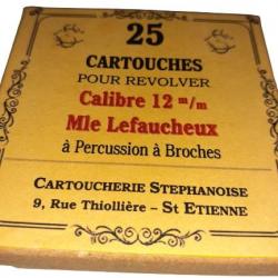 12 mm Mle Lefaucheux ou 12 mm à Broches: Reproduction boite vide CS 9421474