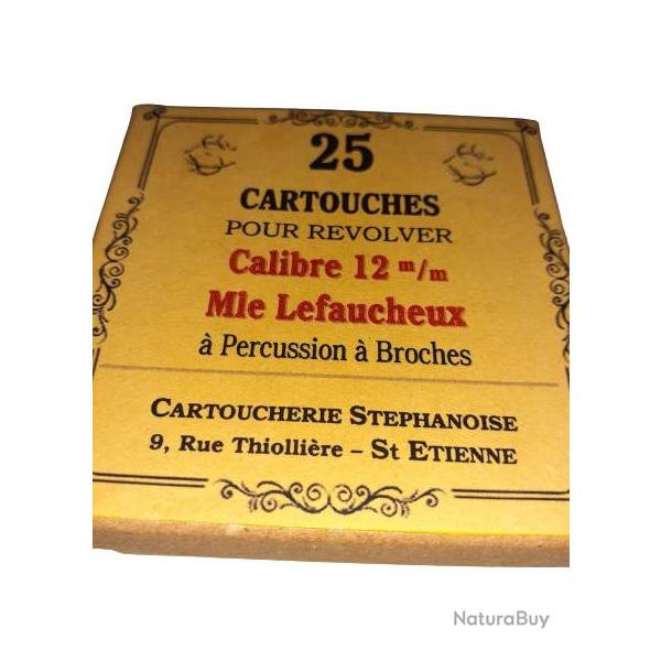 12 mm Mle Lefaucheux ou 12 mm  Broches: Reproduction boite vide CS 9421474