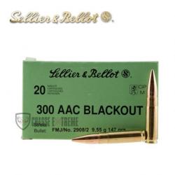 20 Munitions S&B cal 300 AAC Blackout 147gr FMJ