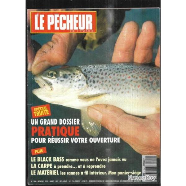 le pcheur de france 104 , carpe, black bass, spcial truite, matriel,