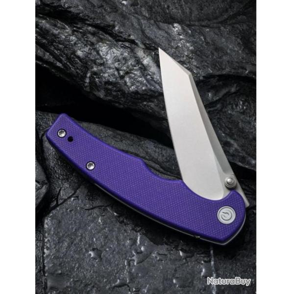 Couteau CIVIVI P87 Purple Manche G10 Lame Tanto Reverse Nitro-V IKBS Linerlock CLip CIVC210432