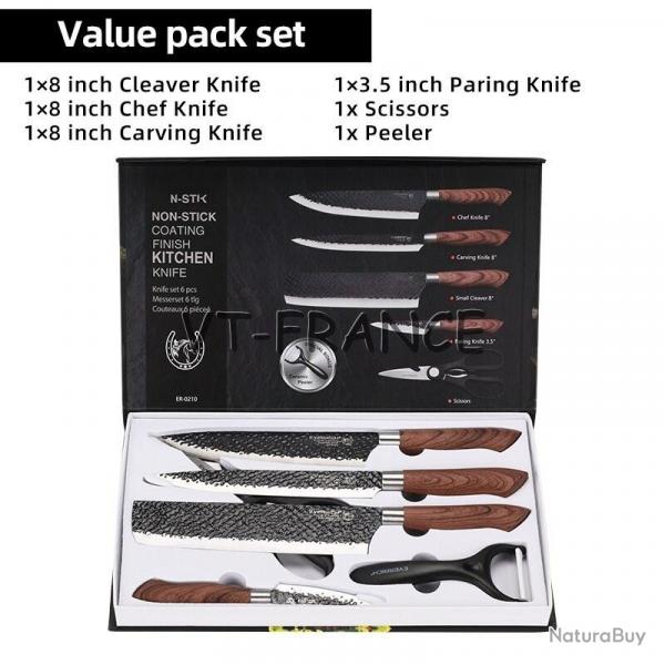 Coffret Couteaux de Cuisine Pro Forges, Modele: 6pcs