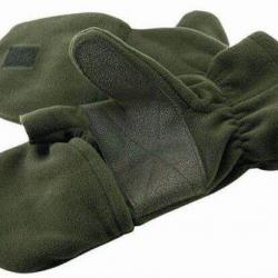 Gants moufles polaire kaki PERCUSSION