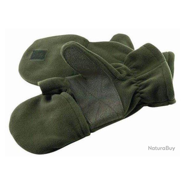 Gants moufles polaire kaki PERCUSSION