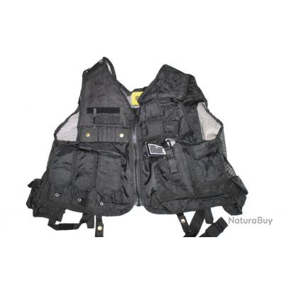 Gilet Tactique Avec Dos A R Multi Poches Noir Gilets Tactiques Airsoft