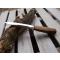 petites annonces chasse pêche : Dague de chasse artisanale Le Garenne® Acier XC75 montage sur soie Manche en Noyer poli