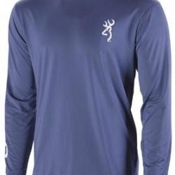 T shirt Browning teamspirit bleu indigo manches longues T