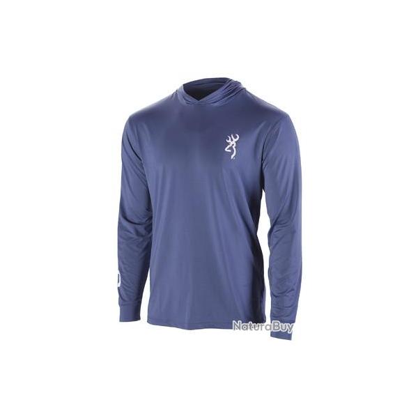 T shirt Browning teamspirit bleu indigo manches longues T