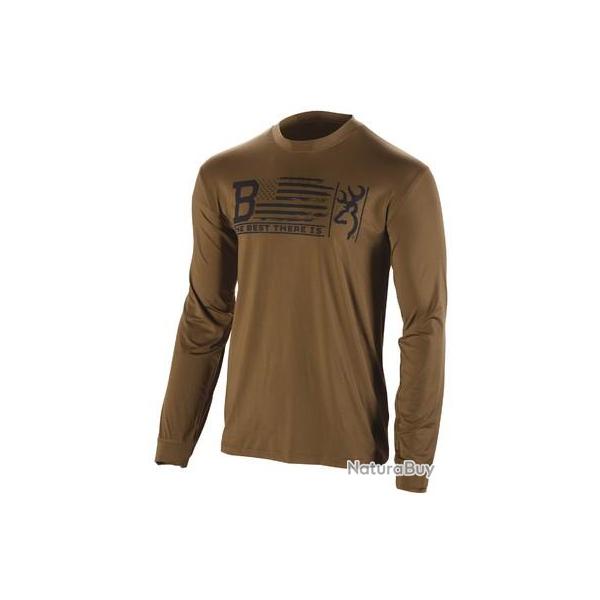 T shirt Browning teamspirit vert manches longues T