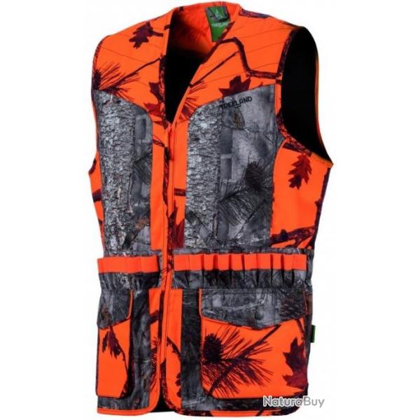 Gilet femme orange camo forest TREELAND