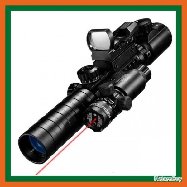 Lunette de vise avec point rouge - 3-9X32 - 4 rticules - 11/20mm - Livraison gratuite et rapide