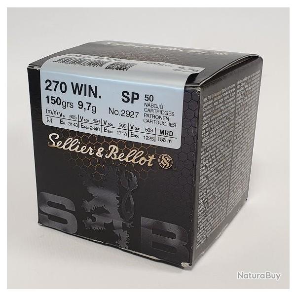 Balles Sellier & Bellot SP cal.270win 150grs par 50